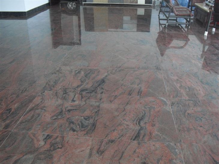 red granite tile