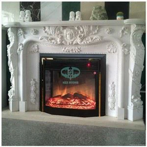 مانتل شومینه مرمر سفید