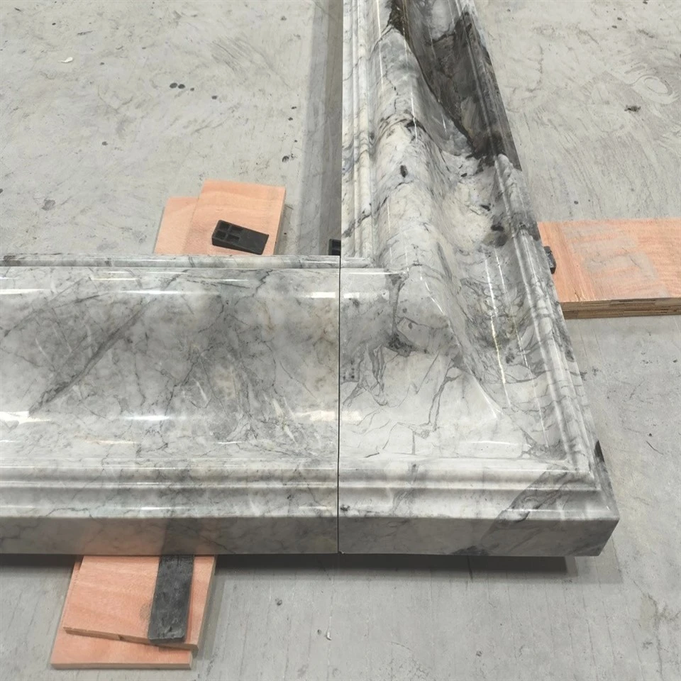 Calacatta Iron White Marble Indoor Fireplace best
